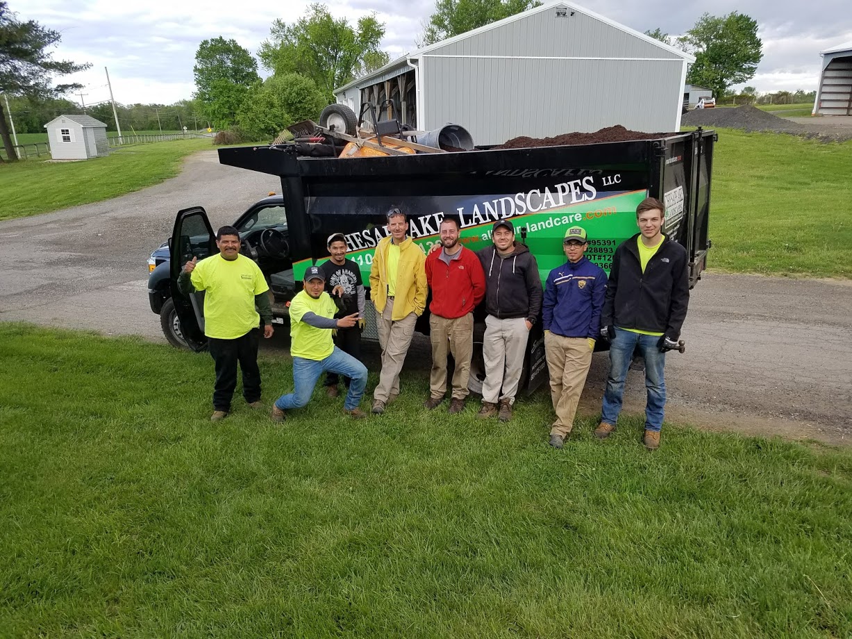 Meet the team at Chesapeake Landscapes, featuring a group photo of the company's skilled and dedicated team members, showcasing their expertise and professionalism in providing top-quality landscaping services, including design, installation, maintenance, and more, highlighting the people behind the company's success and commitment to customer satisfaction.